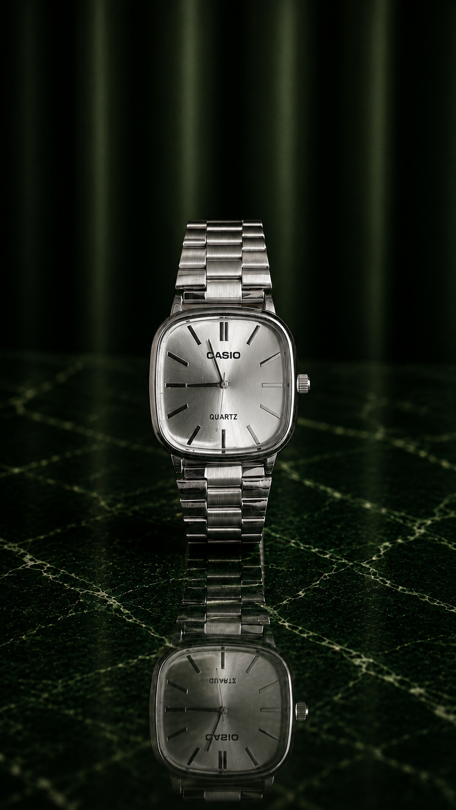 Casio Quartz Analog Silver Sunburst | REPLICA RACK