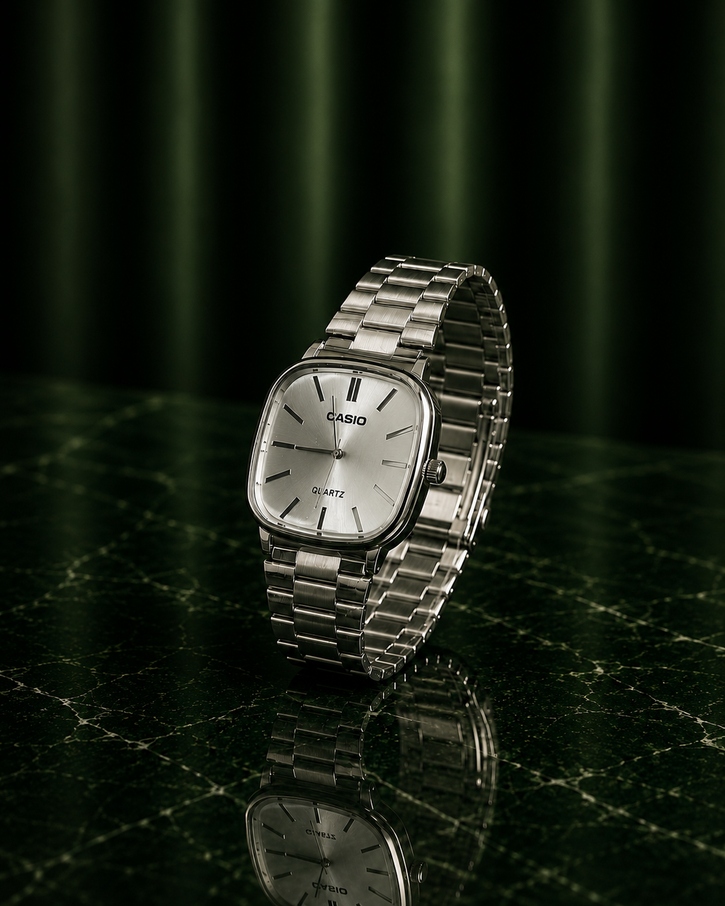 Casio Quartz Analog Silver Sunburst | REPLICA RACK