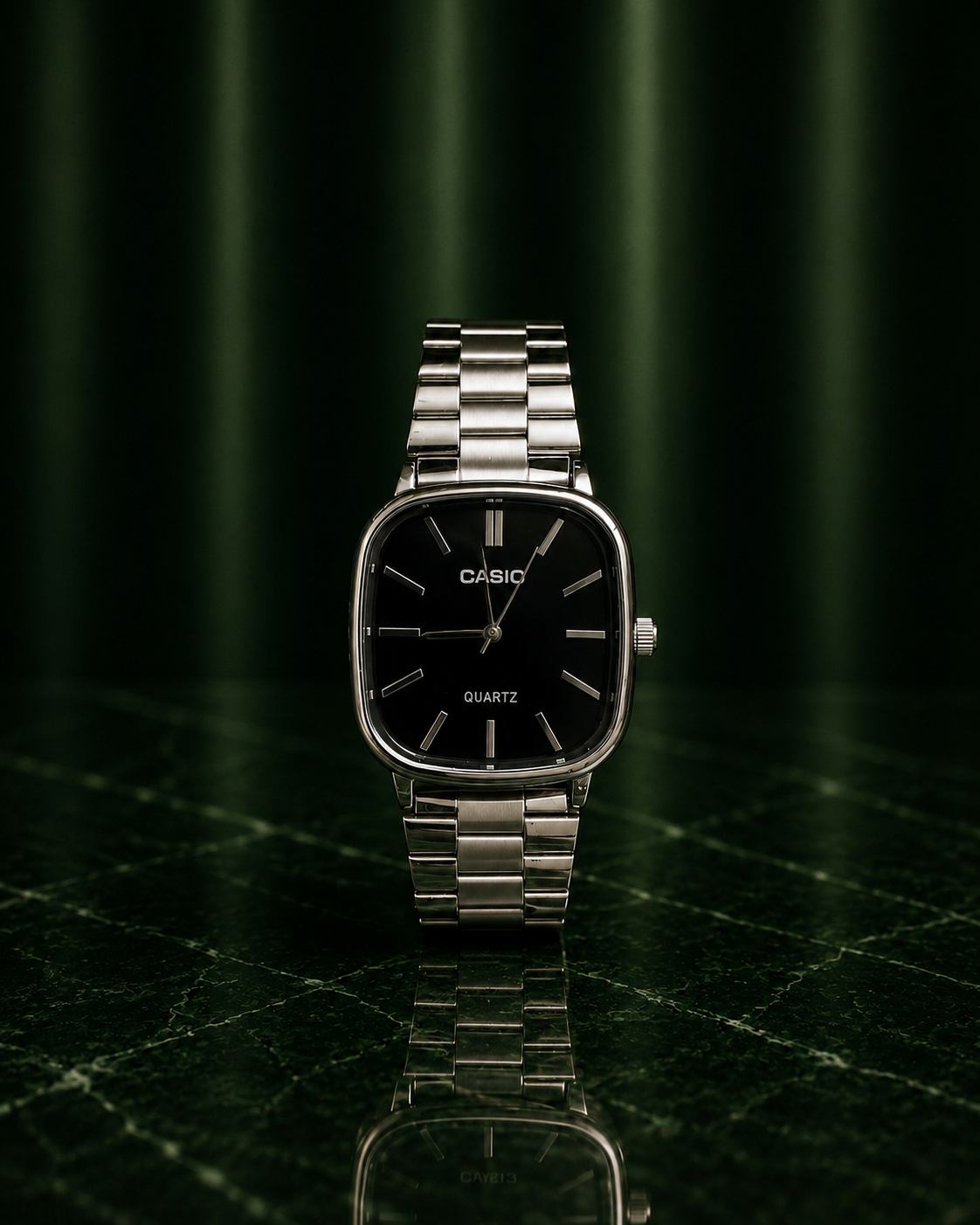 Casio Quartz Analog Heritage Black | REPLICA RACK